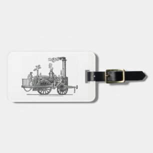Étiquette À Bagage Locomotive à vapeur précoce