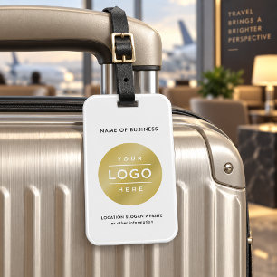 Étiquette À Bagage Logo blanc d'affaires de voyage à la marque