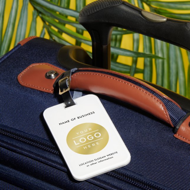 Étiquette À Bagage Logo blanc d'affaires de voyage à la marque (Insitu Rectoal 1)