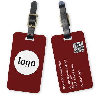 Étiquette À Bagage Logo Code QR Bourgogne Business Promotion