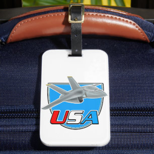 Étiquette À Bagage logo d'avion à réaction USA