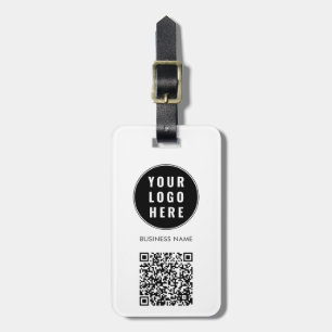 Étiquette À Bagage Logo de code QR minimaliste pour entreprise