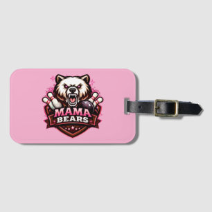 Étiquette À Bagage Logo de l'équipe de bowling Mama Bears