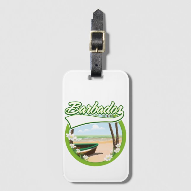Étiquette À Bagage logo de voyage à la Barbade (Devant Vertical)