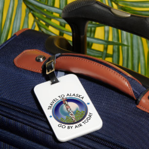 Étiquette À Bagage logo de voyage en Alaska