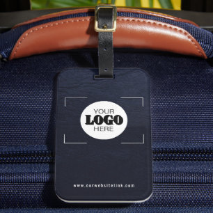 Étiquette À Bagage Logo d'entreprise cadeau promotionnel en cuir bleu
