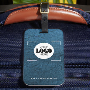 Étiquette À Bagage Logo d'entreprise cadeau promotionnel en cuir bleu