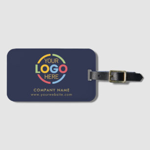 Étiquette À Bagage Logo d'entreprise moderne Marine Blue Corporate Co
