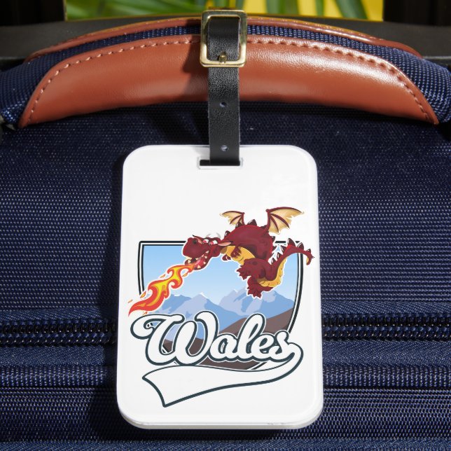 Étiquette À Bagage logo du dragon du pays de Galles (Insitu Rectoal 2)