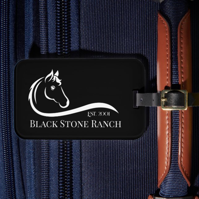 Étiquette À Bagage Logo du ranch pour chevaux Adresse de marque éques (Insitu Rectoal 4)