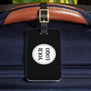 Étiquette À Bagage Logo Marque Noire Entreprise Commerciale Société