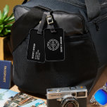 Étiquette À Bagage Logo moderne<br><div class="desc">Une simple étiquette à bagages recto-verso présente le logo de votre entreprise sur l'avant et les détails à l'arrière. Idéal pour comme élément promotionnel à donner à vos employés pour des voyages d'affaires et des foires commerciales.</div>