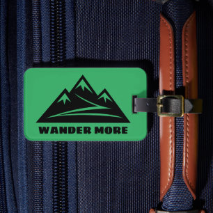 Étiquette À Bagage Logo personnalisé de Wander more mountain