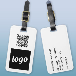 Étiquette À Bagage Logo QR Code Entreprise Promotion