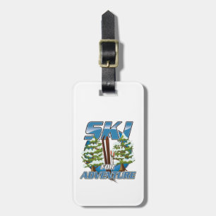Étiquette À Bagage Logo Ski pour voyage aventure
