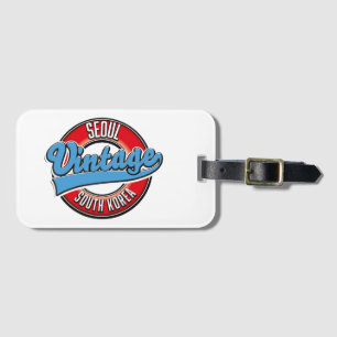 Étiquette À Bagage Logo vintage Séoul Corée du Sud
