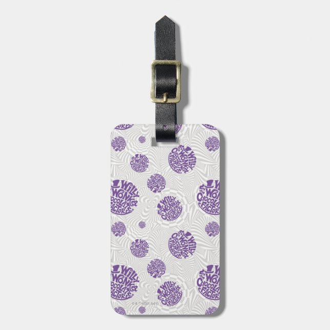 Étiquette À Bagage Logo Willy Wonka Psychedelic Graphisme (Devant Vertical)