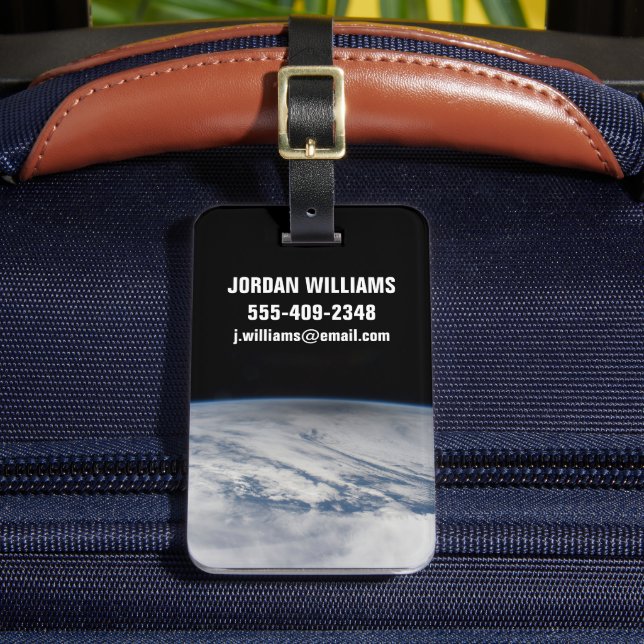 Étiquette À Bagage L'Ombre De La Lune S'Étend Sur Le Pacifique Nord.  (Insitu Rectoal 2)