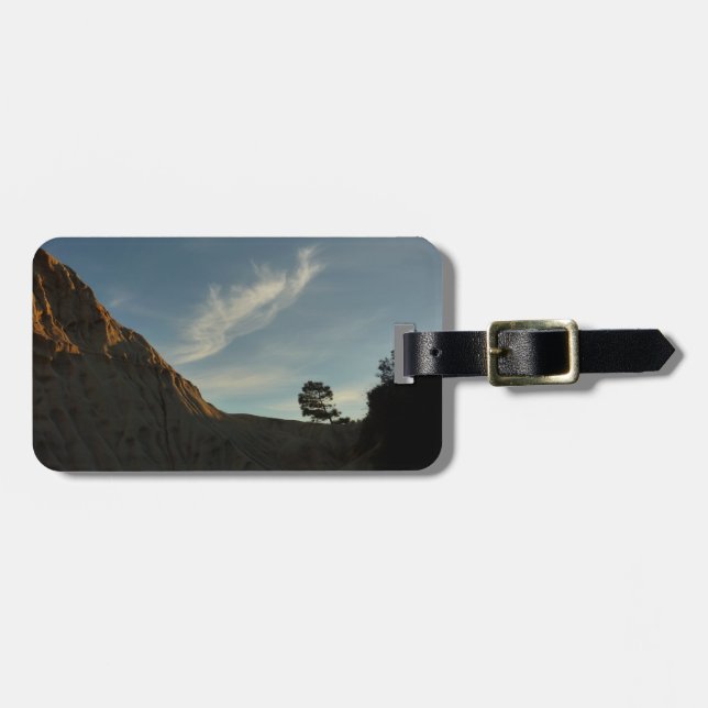 Étiquette À Bagage Lone Torrey Pine Californie Sunset Paysage (Devant horizontal)