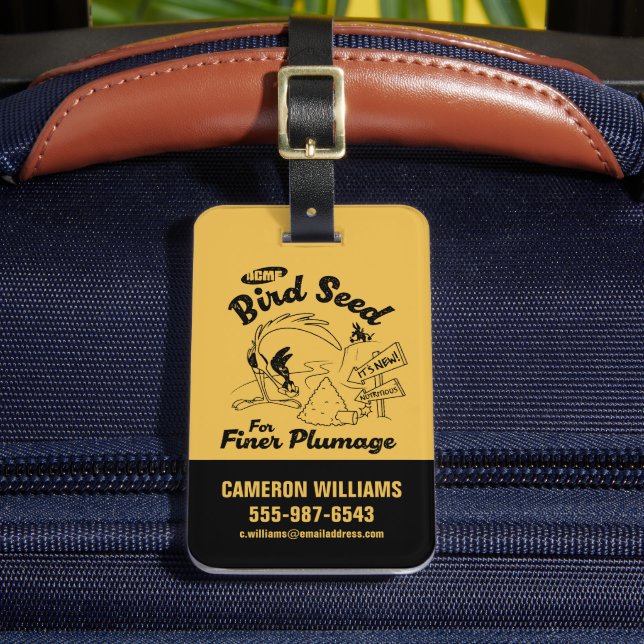 Étiquette À Bagage LOONEY TUNES™ | ROAD RUNNER™ - Graines d'oiseaux (Insitu Rectoal 2)