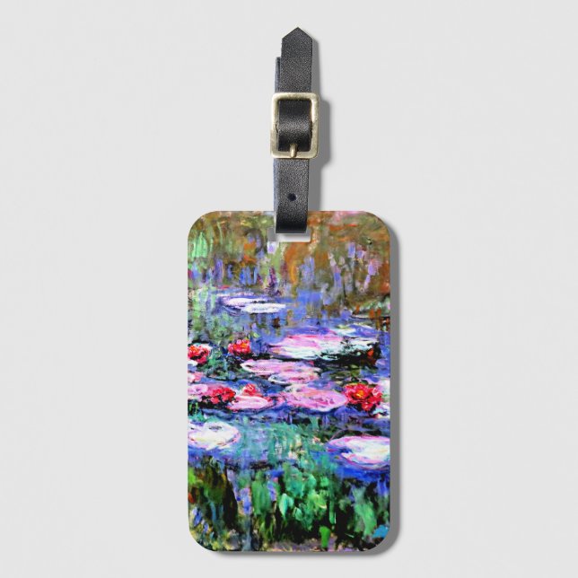 Étiquette À Bagage Los Nenufares de Monet (Devant Vertical)