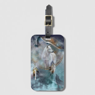 Étiquette À Bagage Loups et Dreamcatcher