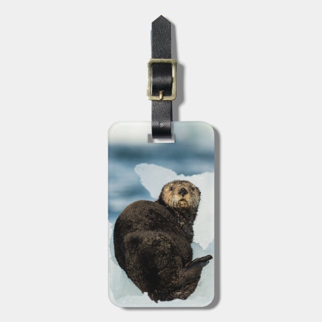 Étiquette À Bagage Loutre de mer (Devant Vertical)