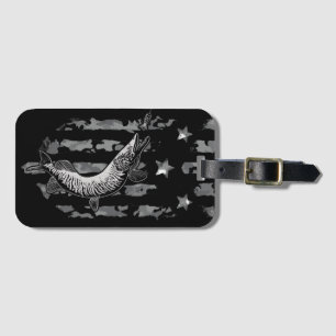 Étiquette À Bagage Louvain de pêche au museau de brochet