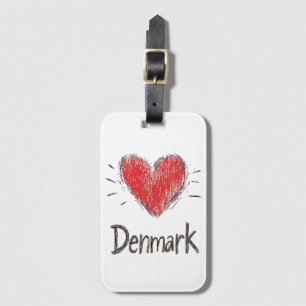 Étiquette À Bagage Love Danemark