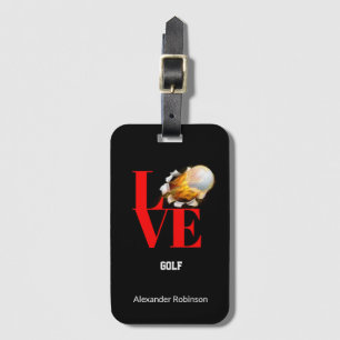 Étiquette À Bagage Love Golf Sports personnalisés 