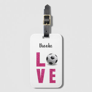 Étiquette À Bagage Love Soccer