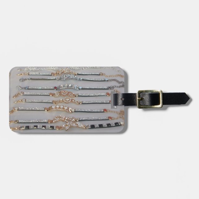 Étiquette À Bagage Lovely Diamind Jewelry coeur design collection d'a (Devant horizontal)