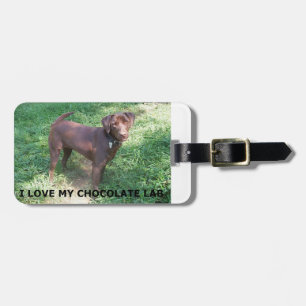 Étiquette À Bagage LR chocolat amour de laboratoire avec l'image