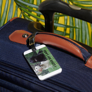 Étiquette À Bagage LR I Love My Labs avec photo