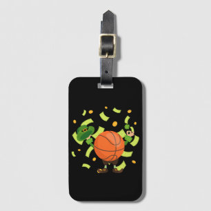Étiquette À Bagage Lucky Basketball Joyeux jour de Patrick