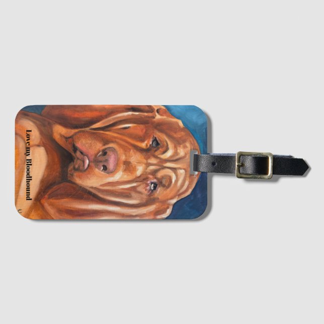 Étiquette À Bagage Luggage tag with bloodhound (Devant Horizontal)