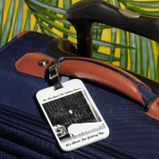 Étiquette À Bagage Luggage tag with inspirational quote.