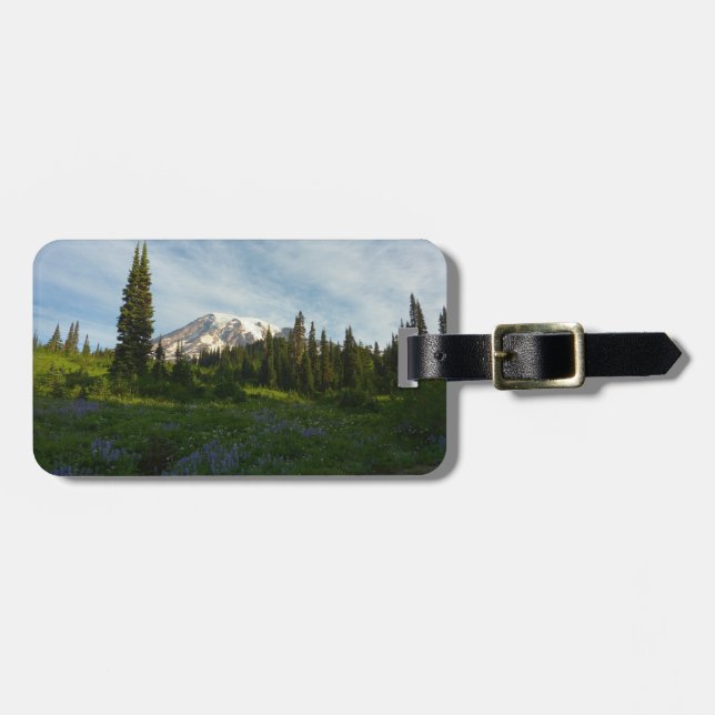 Étiquette À Bagage Lumière du matin du Mont Rainier (Devant horizontal)