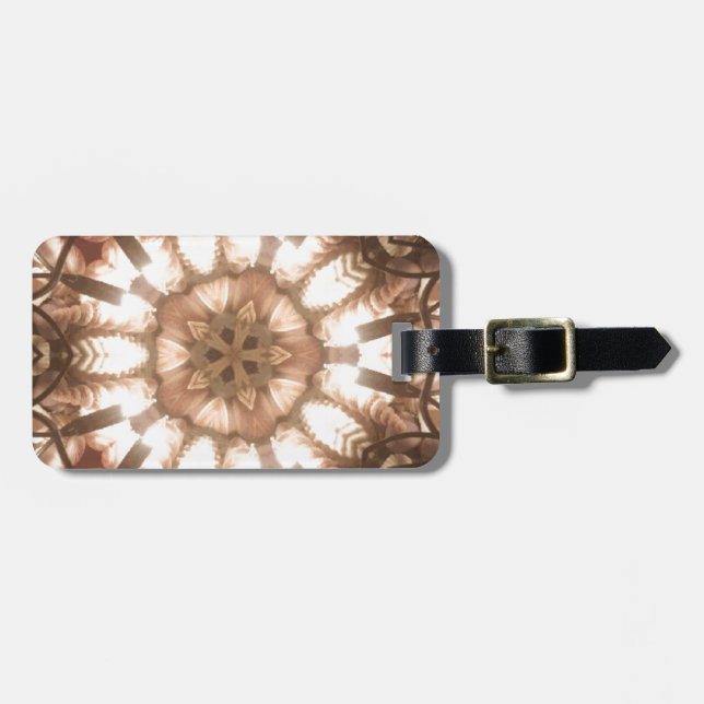 Étiquette À Bagage Lumière Joyeux sapin de Noël Lumières Kaleidoscope (Devant horizontal)