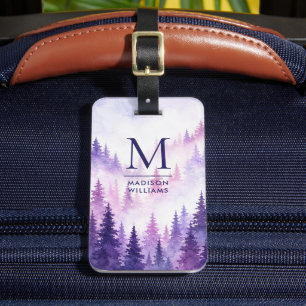 Étiquette À Bagage Lumière personnalisée Violet foncé Violacé Rose Tr