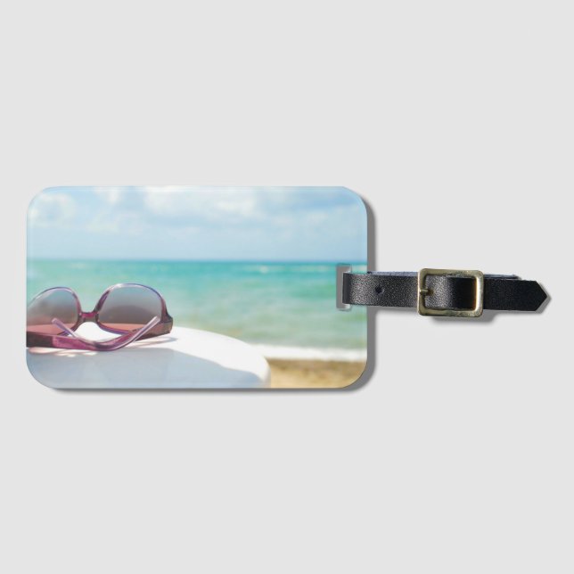 Étiquette À Bagage Lunettes de soleil à la plage (Devant Horizontal)
