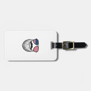 Étiquette À Bagage Lunettes de soleil de barbe patriotique vintage T-