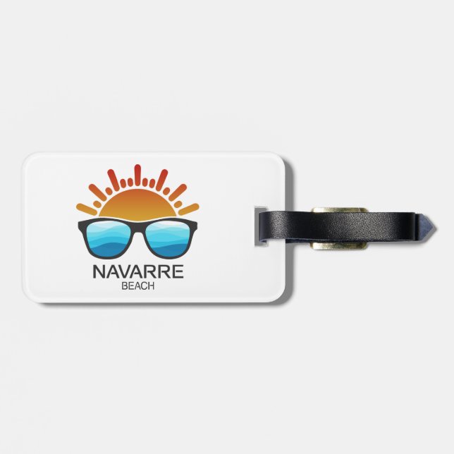 Étiquette À Bagage Lunettes de soleil de Navarre Beach Floride (Dos horizontal)