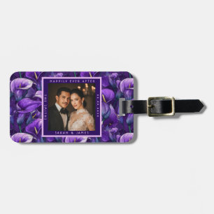 Étiquette À Bagage Lys Callas Violets Charmants Botanique Mariage Bli