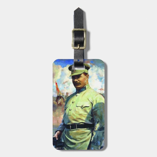 Étiquette À Bagage M. Frunze - Officier de l'Armée soviétique, Fondat (Devant Vertical)