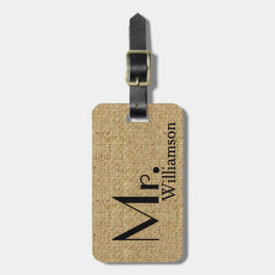 Étiquette À Bagage M. rustique Travel Luggage Tag Newly de toile de