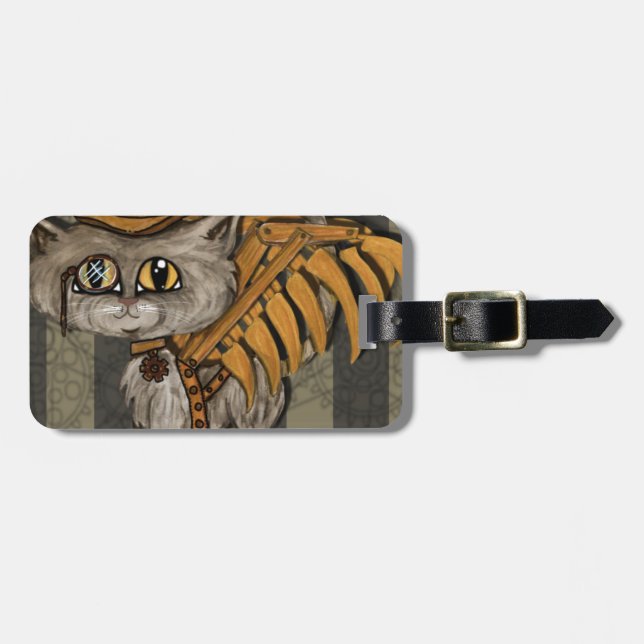 Étiquette À Bagage M. Tipps Steampunk Cat Fairy (Devant horizontal)