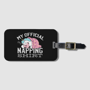 Étiquette À Bagage Ma chemise de sieste officielle - Lazy sommeil Uni