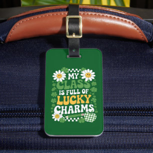 Étiquette À Bagage Ma classe est pleine de charmes chanceux St Patric