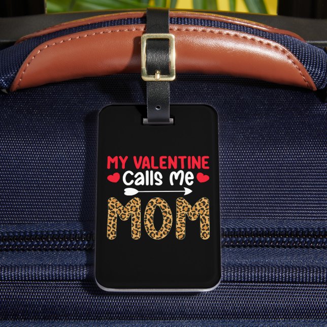 Étiquette À Bagage Ma Saint Valentin M'Appelle Maman Leopard Buffalo  (Insitu Rectoal 2)
